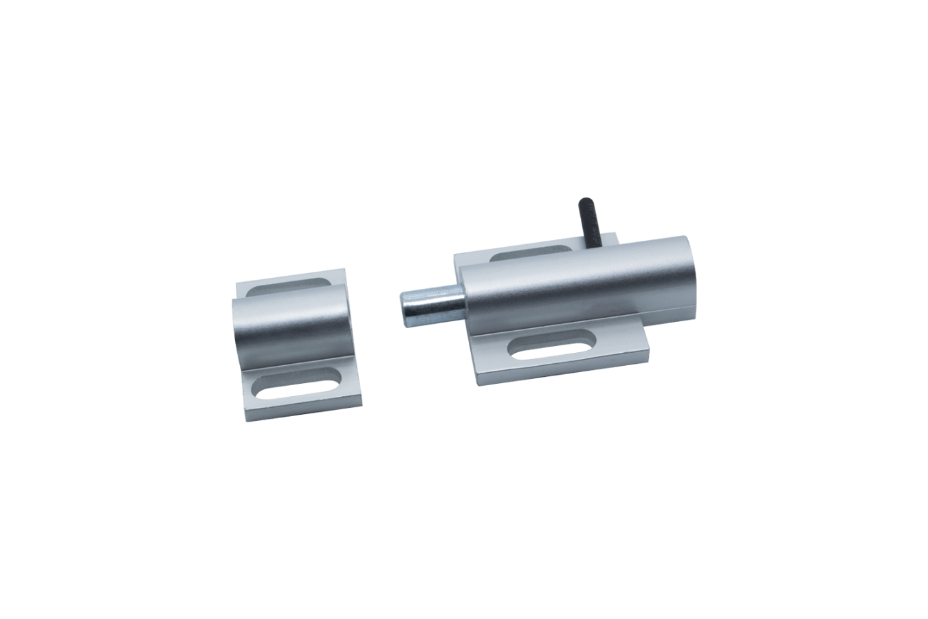 Schiebeschloss, entwickelt für Aluminiumprofile der Systeme Item und Bosch, wird häufig in Maschinengehäusen verwendet	 Schiebeschloss für Aluminiumprofile (kompatibel mit Item/Bosch)
