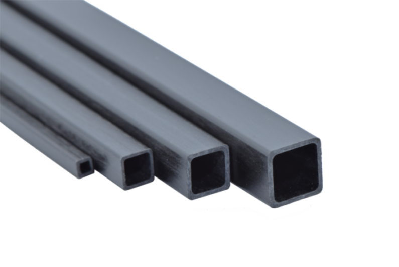 The CFK square tube, made of extruded carbon is used for high-strength applications in model making, engineering, and mechanical engineering. CFK square tube Carbon extruded high strength Model making Engineering Mechanical engineering