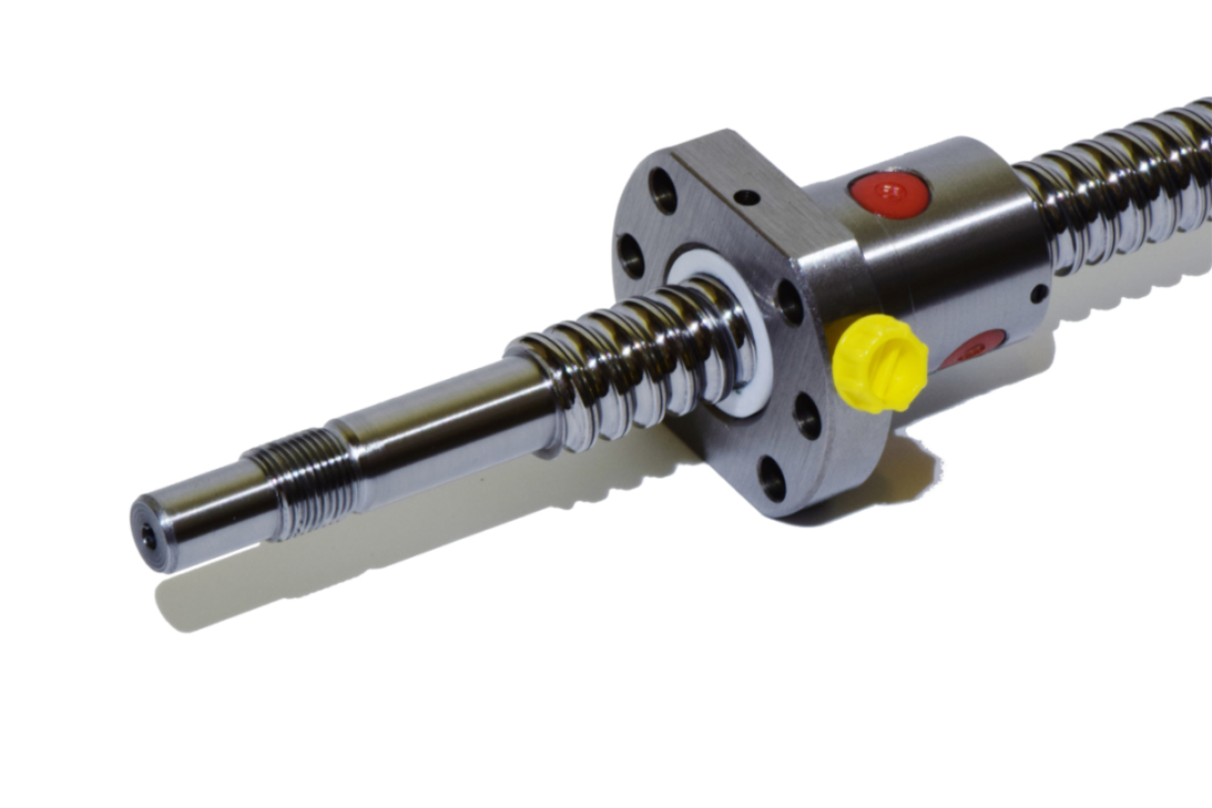 Präzisions-Kugelumlaufspindel für CNC-Fräsen, Drehmaschinen und Automatisierungstechnik, zur exakten Positionierung in Fördersystemen Detaillierte Ansicht einer Kugelumlaufspindel für präzise CNC-Anwendungen