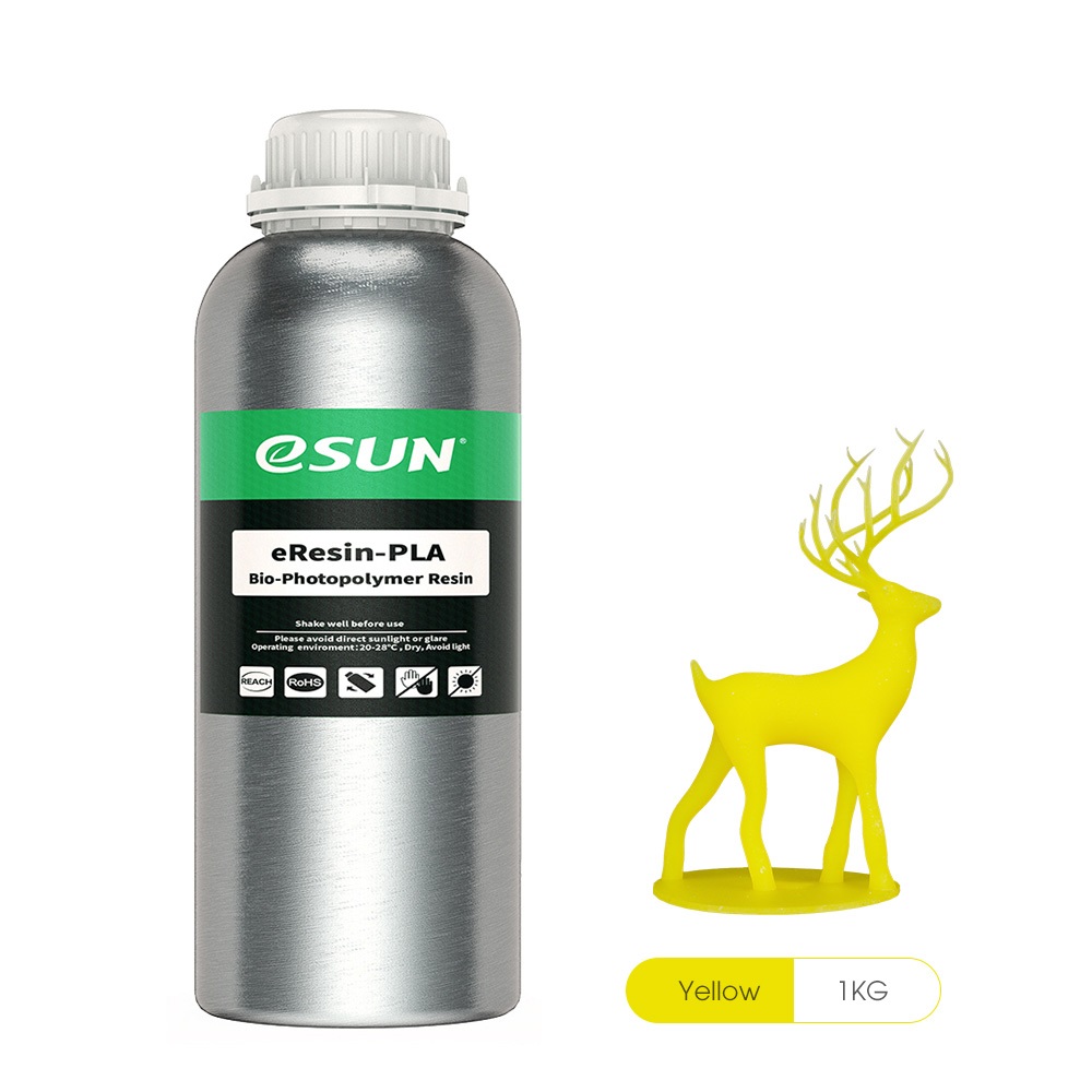 Esun biobased PLA eResin 1000gr yellow Premium 3D printing resin high quality LCD DLP