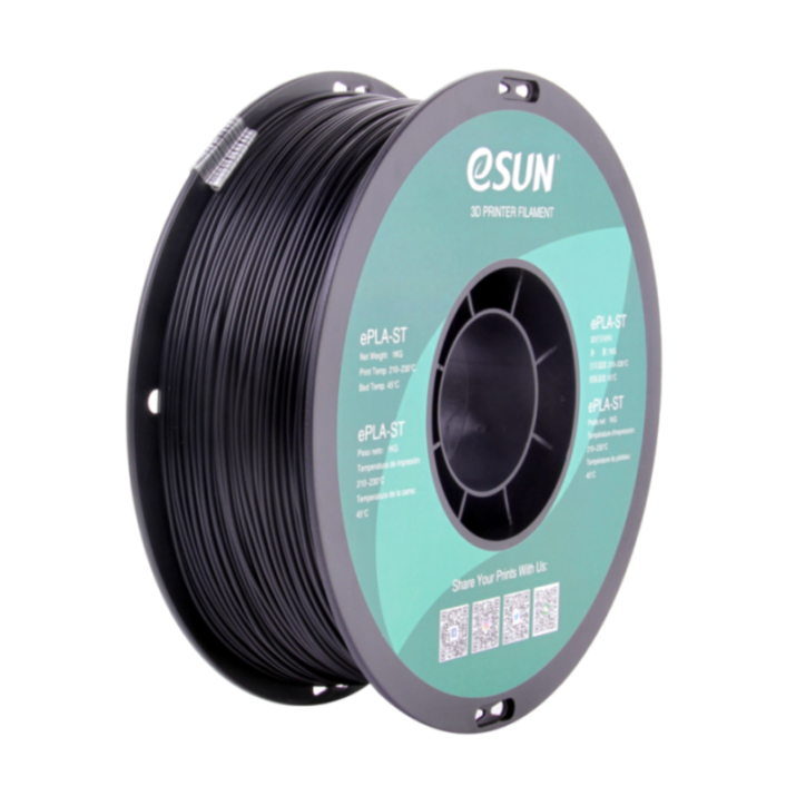 Esun ePLA-ST 1kg black 1.75mm diameter, high-quality filament for 3D printing and additive manufacturing, a premium material for rapid prototyping Esun ePLA-ST 1kg black Premium 3D printing filament high quality