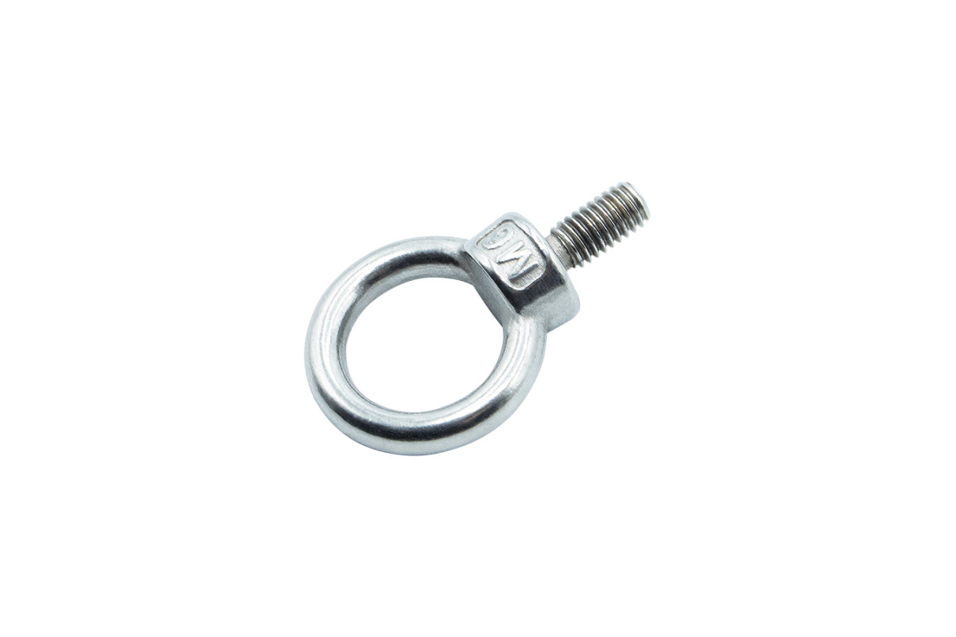Ringschraube aus Edelstahl mit Öse und Außengewinde, von vorne