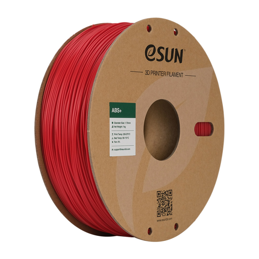 Esun ABS+ firered 1.75mm diameter, high-quality filament for 3D printing and additive manufacturing, a premium material for rapid prototyping Esun ABS+ firered Premium 3D printing filament high quality