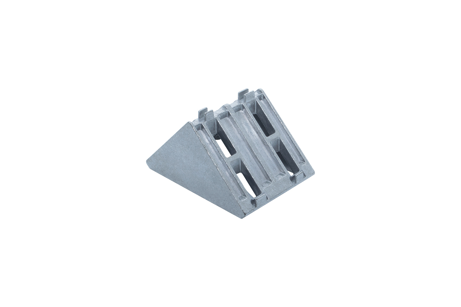 The 80x80mm lightweight external bracket, made of die-cast aluminum, is used as a profile connector for aluminum profiles, such as Item and Bosch, and fits slot sizes 8 and 10. Lightweight external bracket 80x80mm die-cast aluminum profile connector Item Bosch slot sizes 8 and 10