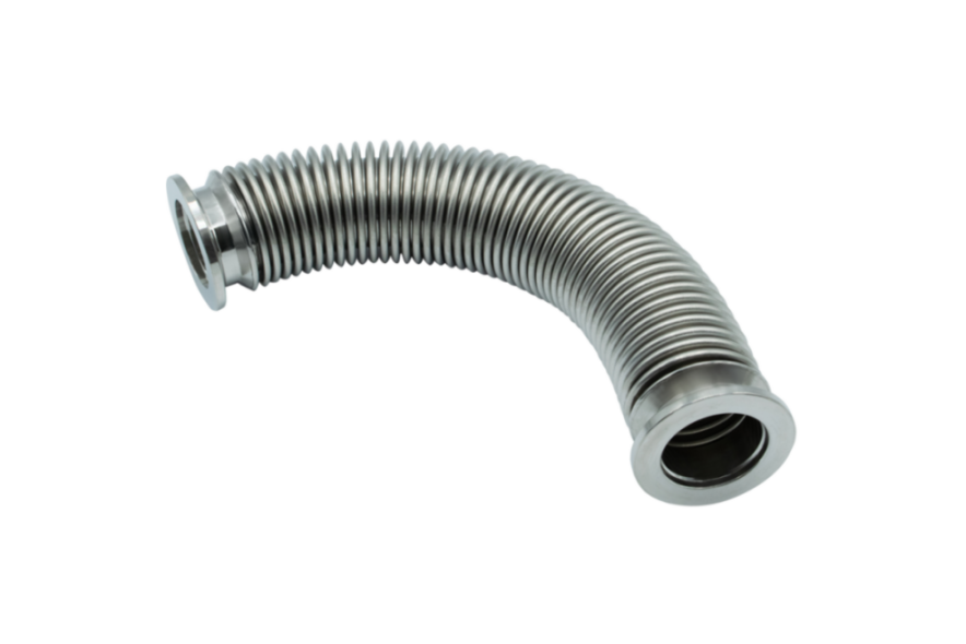 The stainless steel vacuum bellows hose provides a flexible, airtight, and durable connection in vacuum systems, accommodating movement and tight spaces. stainless steel  vacuum hose  bellows  flexible connection  airtight  vacuum system  vibration damping  high temperature  corrosion resistant  vacuum technology