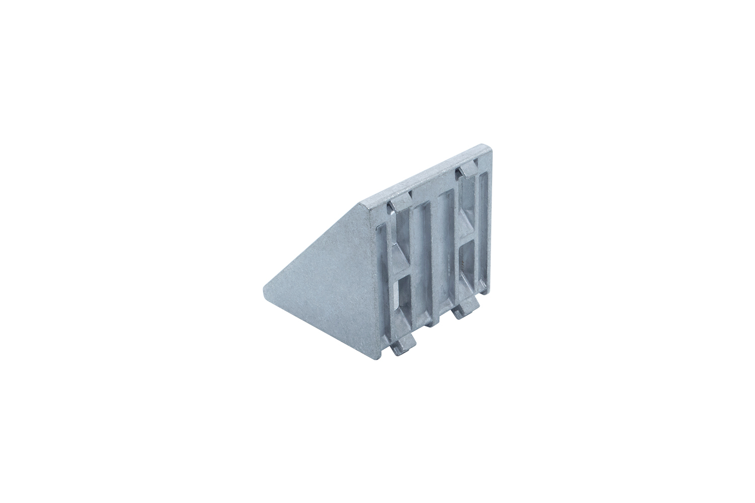 The 80x80mm lightweight external bracket, made of die-cast aluminum, is used as a profile connector for aluminum profiles, such as Item and Bosch, and fits slot sizes 8 and 10. Lightweight external bracket 80x80mm die-cast aluminum profile connector Item Bosch slot sizes 8 and 10