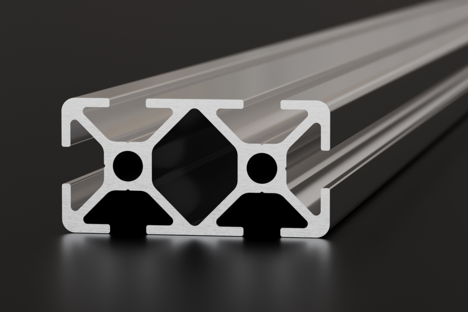 Aluminiumprofil I-Typ 30er Raster 100 mm - 30x60 Nut 8 silber