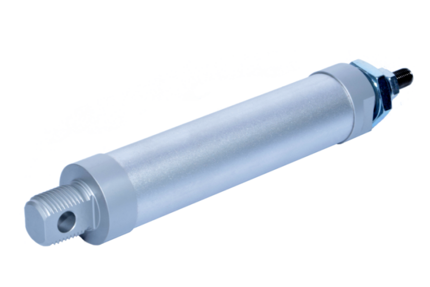 The MAL pneumatic cylinder is a double-acting linear cylinder with a piston rod designed for use in compressed air applications. MAL pneumatic cylinder double-acting linear cylinder piston rod compressed air applications